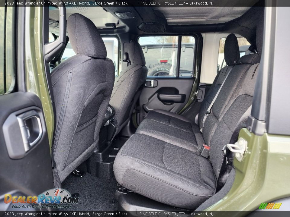 Rear Seat of 2023 Jeep Wrangler Unlimited Willys 4XE Hybrid Photo #7