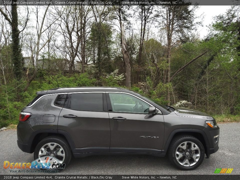 2018 Jeep Compass Limited 4x4 Granite Crystal Metallic / Black/Ski Gray Photo #6