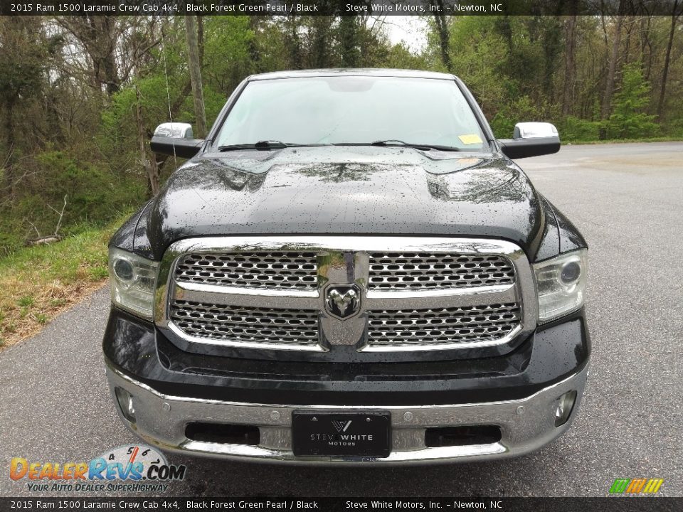 2015 Ram 1500 Laramie Crew Cab 4x4 Black Forest Green Pearl / Black Photo #3