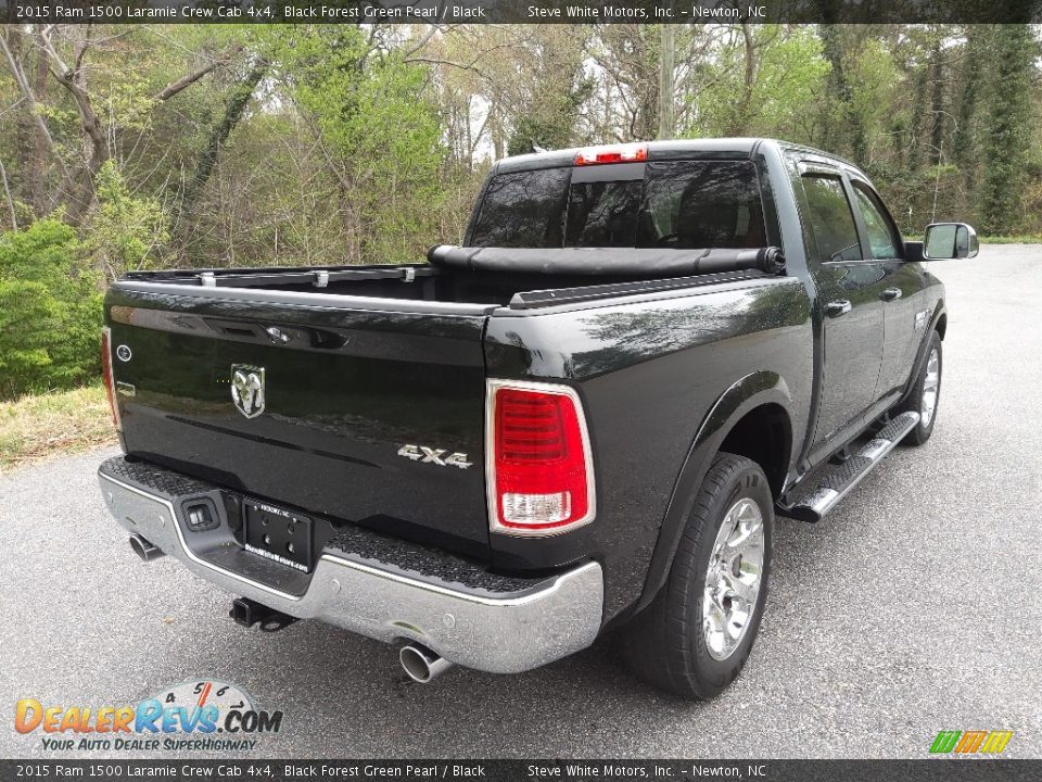 2015 Ram 1500 Laramie Crew Cab 4x4 Black Forest Green Pearl / Black Photo #6