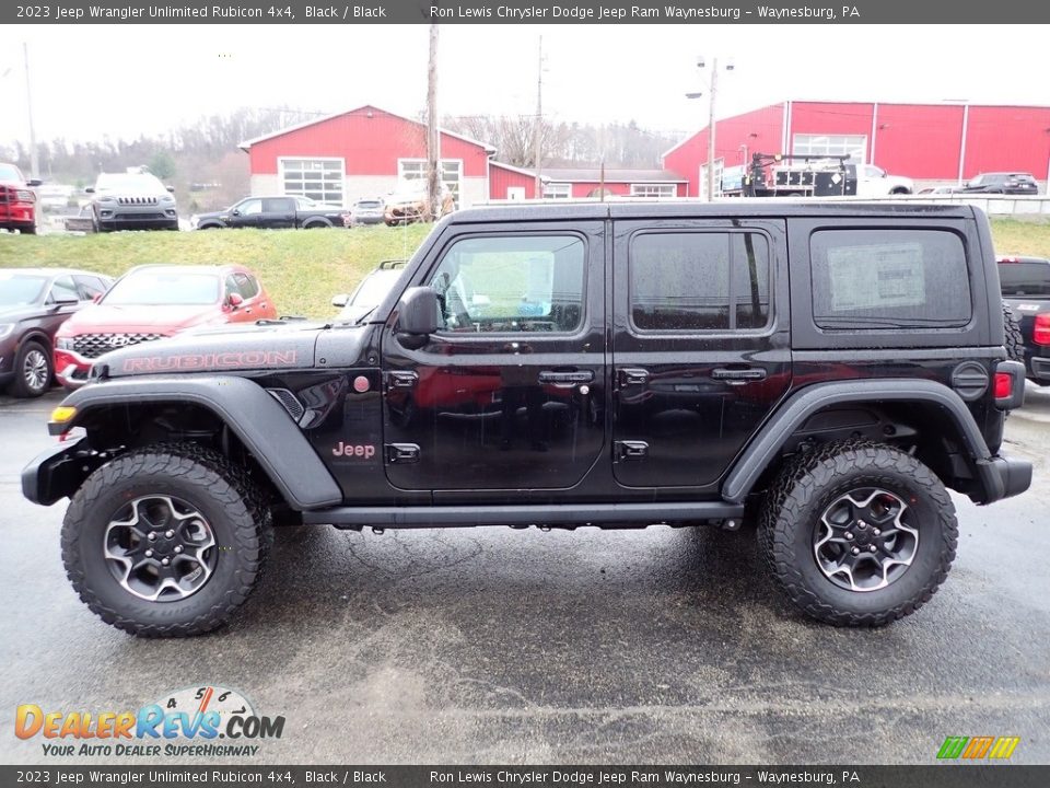 2023 Jeep Wrangler Unlimited Rubicon 4x4 Black / Black Photo #2