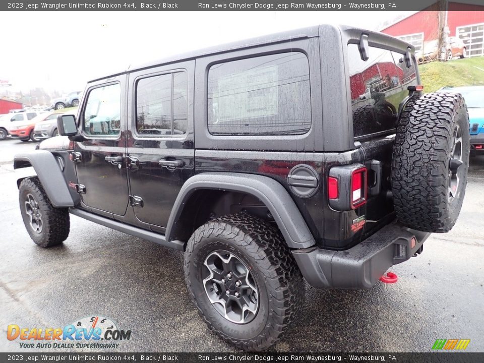 2023 Jeep Wrangler Unlimited Rubicon 4x4 Black / Black Photo #3