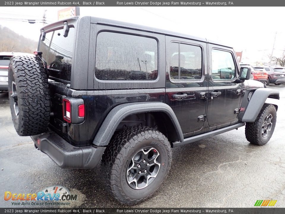 2023 Jeep Wrangler Unlimited Rubicon 4x4 Black / Black Photo #6