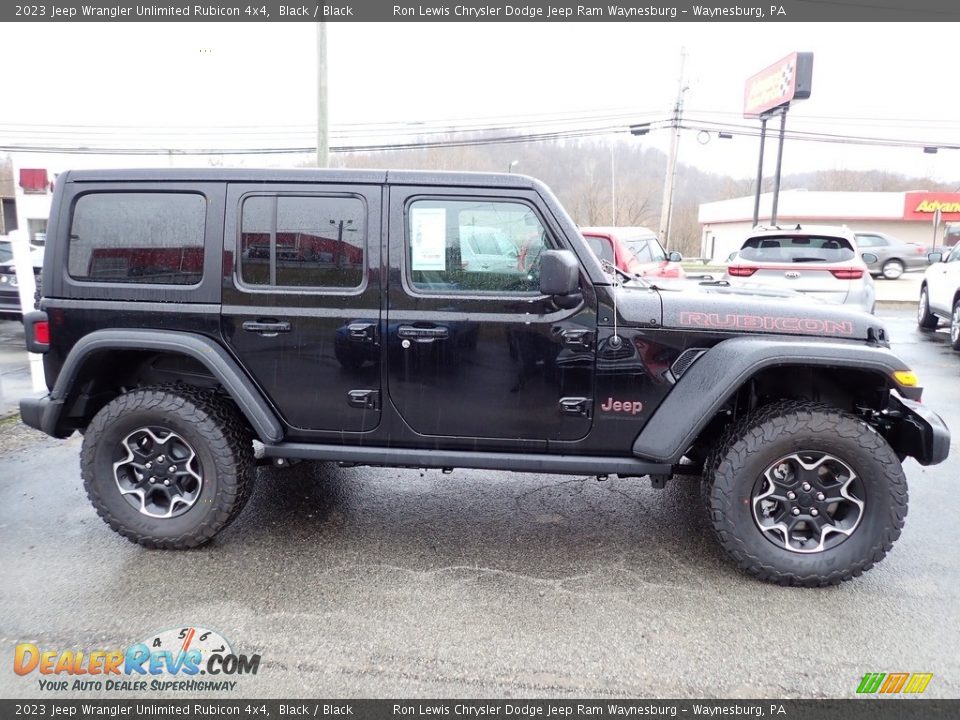 2023 Jeep Wrangler Unlimited Rubicon 4x4 Black / Black Photo #7