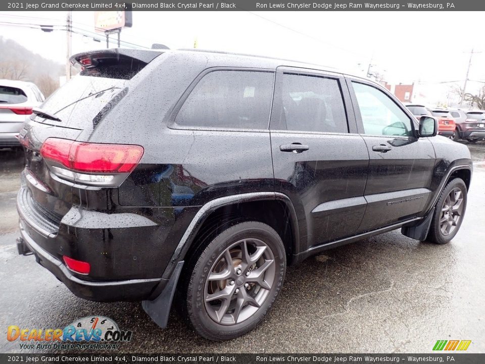 2021 Jeep Grand Cherokee Limited 4x4 Diamond Black Crystal Pearl / Black Photo #6