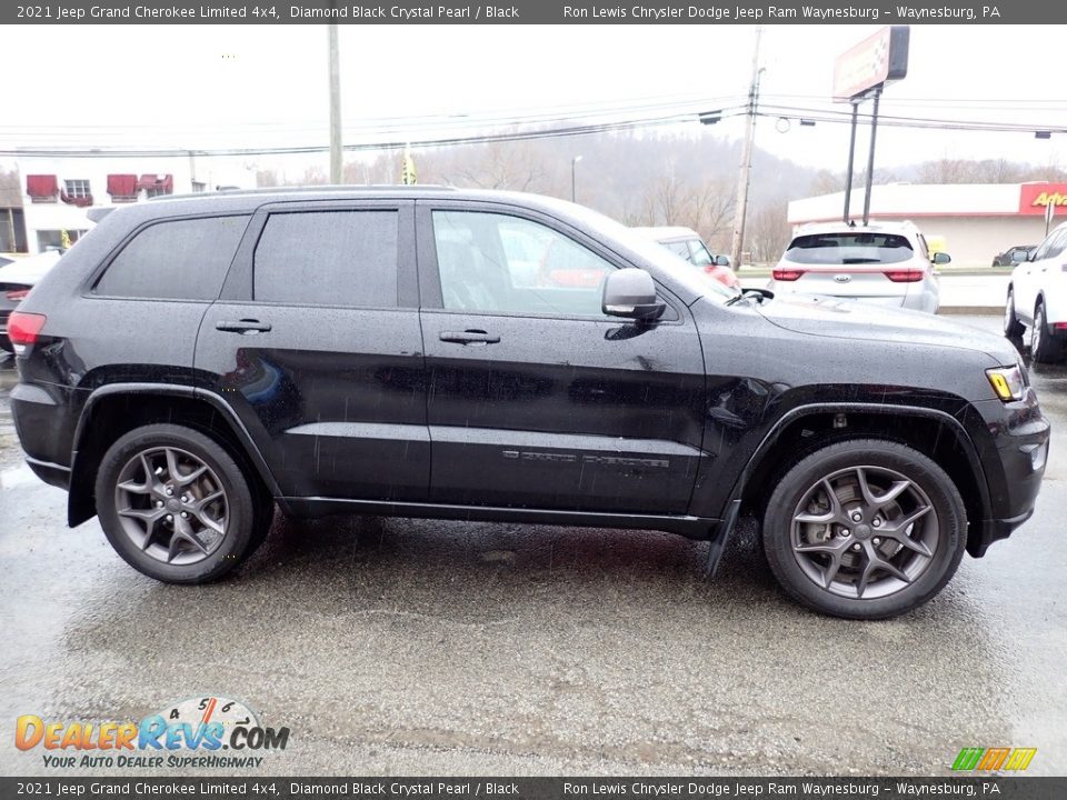 2021 Jeep Grand Cherokee Limited 4x4 Diamond Black Crystal Pearl / Black Photo #7