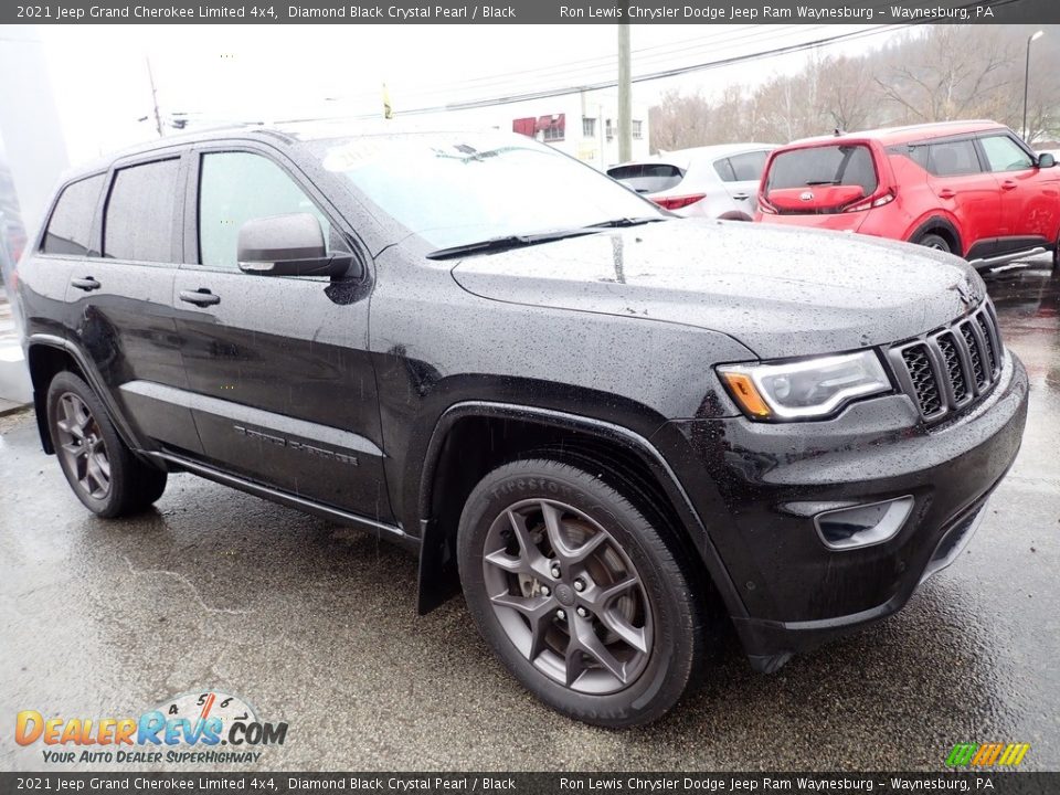2021 Jeep Grand Cherokee Limited 4x4 Diamond Black Crystal Pearl / Black Photo #8