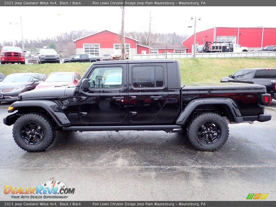 2023 Jeep Gladiator Willys 4x4 Black / Black Photo #2