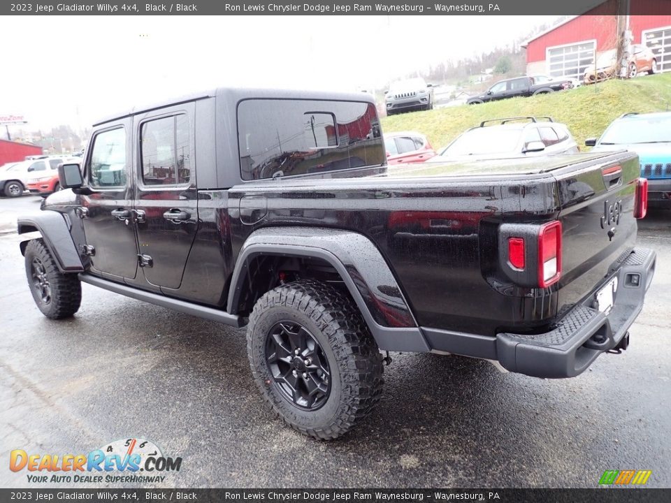 2023 Jeep Gladiator Willys 4x4 Black / Black Photo #3