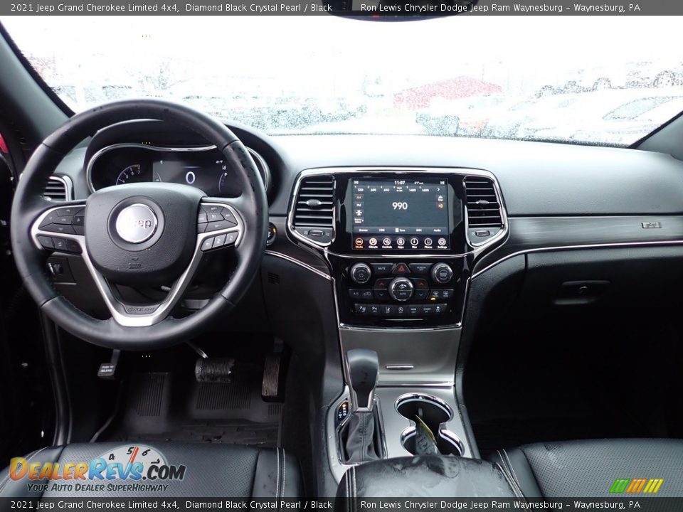 2021 Jeep Grand Cherokee Limited 4x4 Diamond Black Crystal Pearl / Black Photo #13