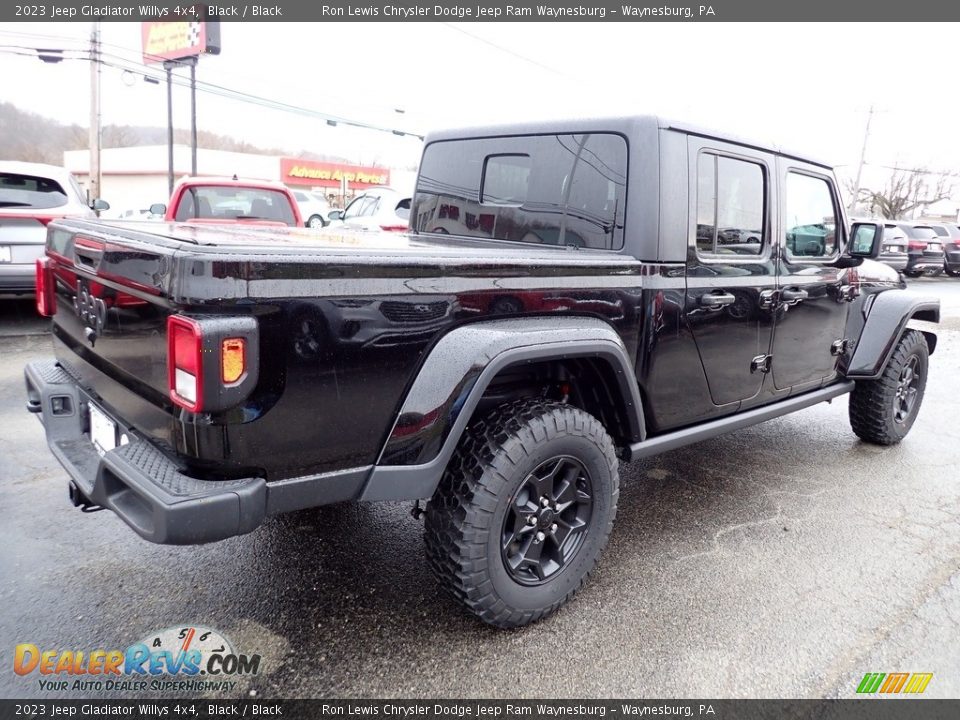 2023 Jeep Gladiator Willys 4x4 Black / Black Photo #6