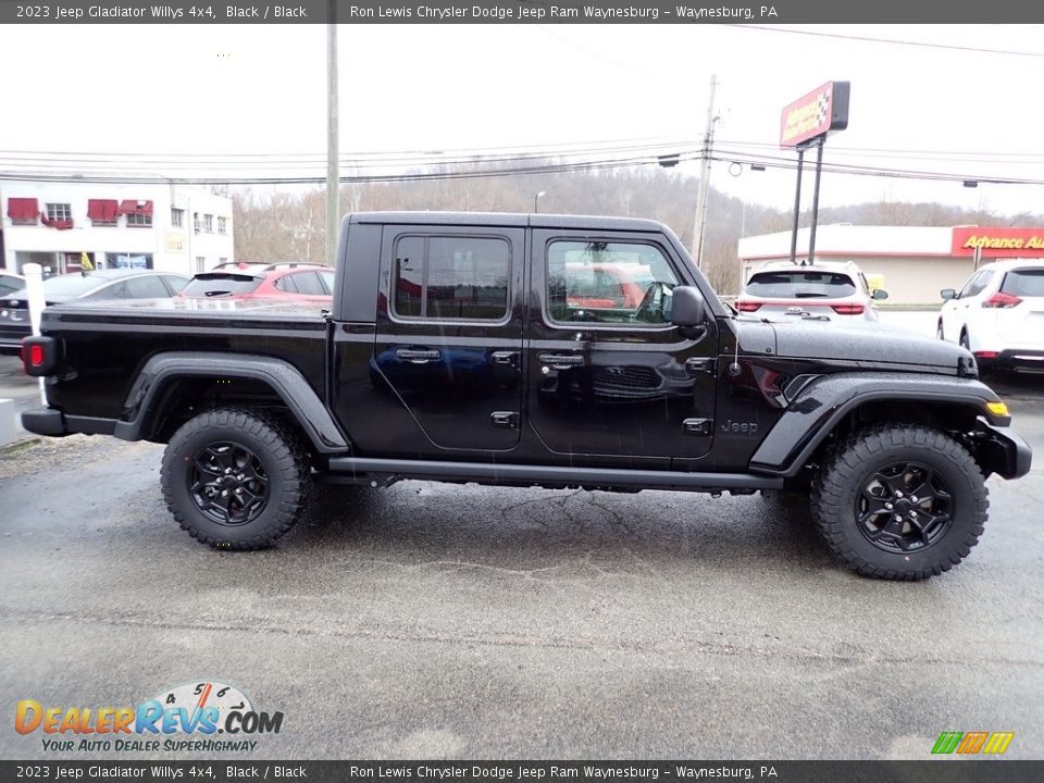 2023 Jeep Gladiator Willys 4x4 Black / Black Photo #7