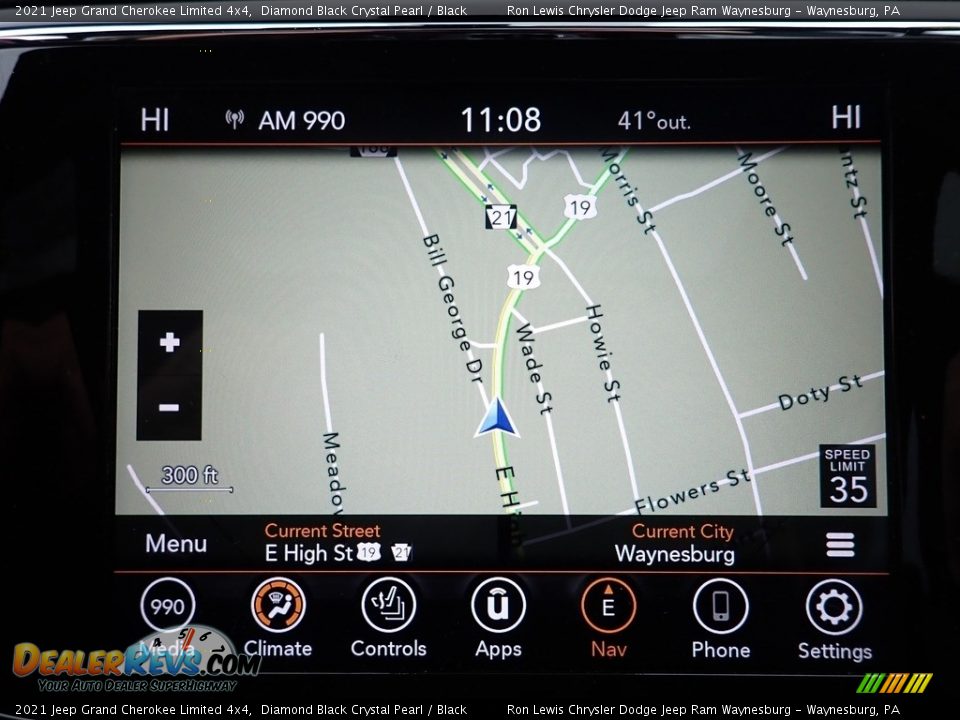 2021 Jeep Grand Cherokee Limited 4x4 Diamond Black Crystal Pearl / Black Photo #18