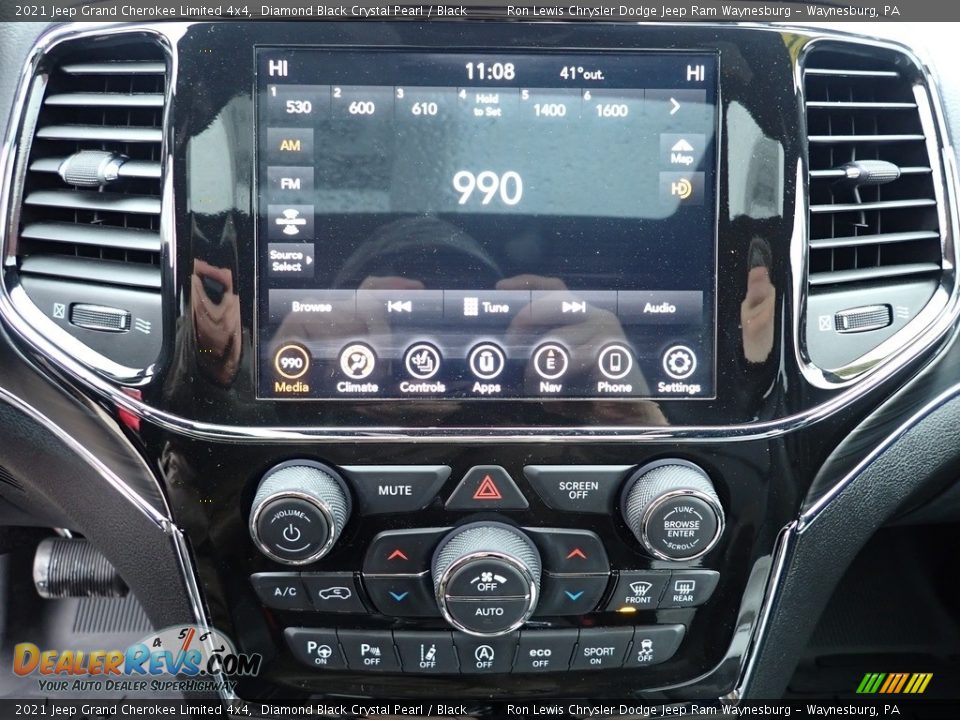 2021 Jeep Grand Cherokee Limited 4x4 Diamond Black Crystal Pearl / Black Photo #19
