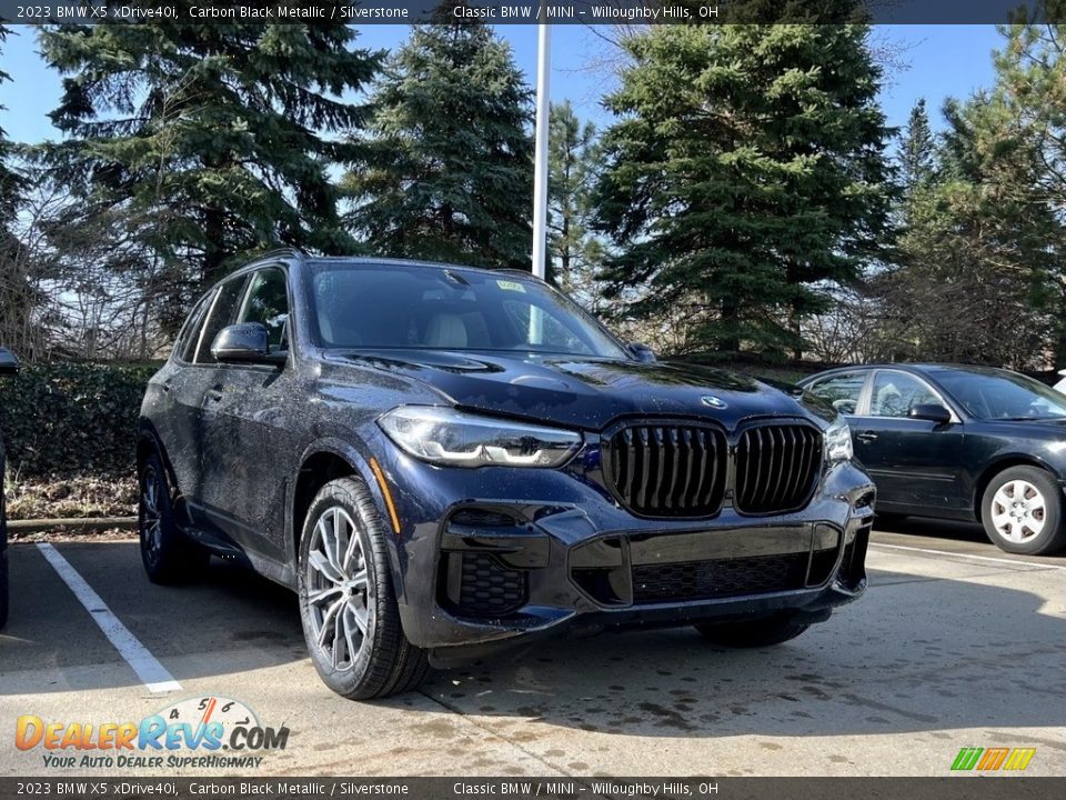 2023 BMW X5 xDrive40i Carbon Black Metallic / Silverstone Photo #1