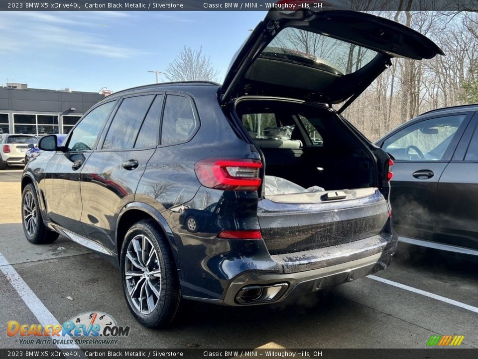 2023 BMW X5 xDrive40i Carbon Black Metallic / Silverstone Photo #4