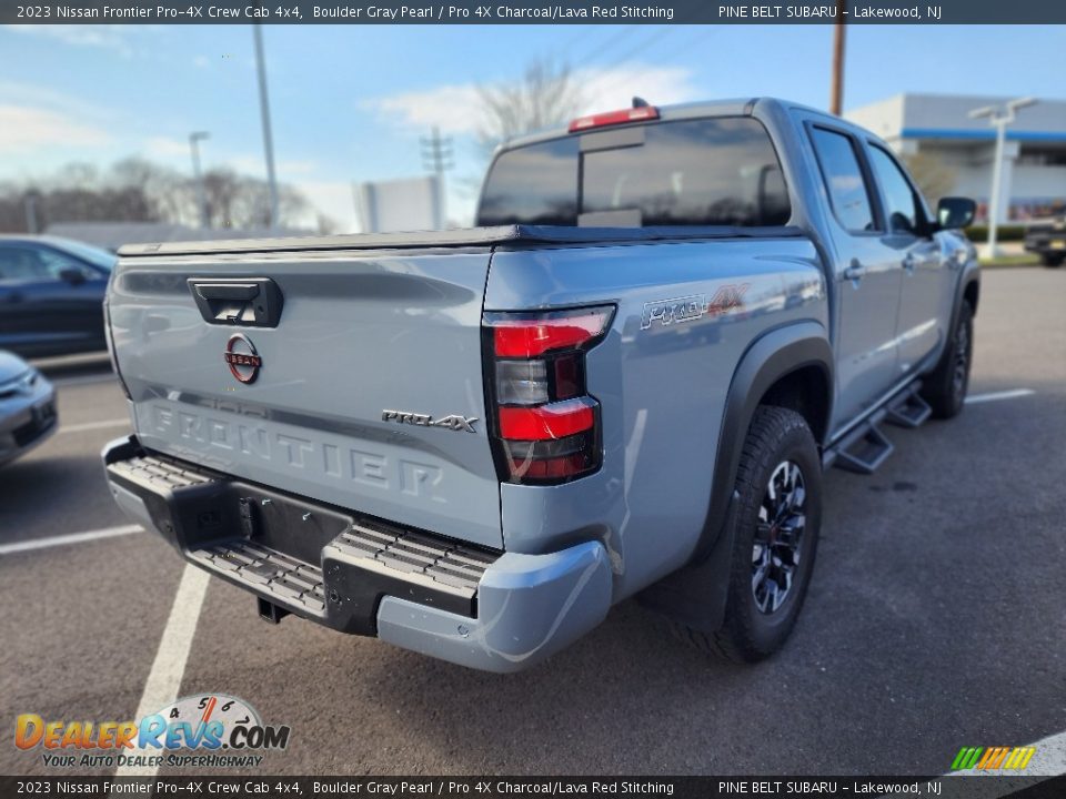 2023 Nissan Frontier Pro-4X Crew Cab 4x4 Boulder Gray Pearl / Pro 4X Charcoal/Lava Red Stitching Photo #6