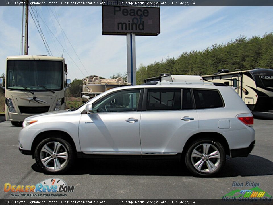 2012 Toyota Highlander Limited Classic Silver Metallic / Ash Photo #2