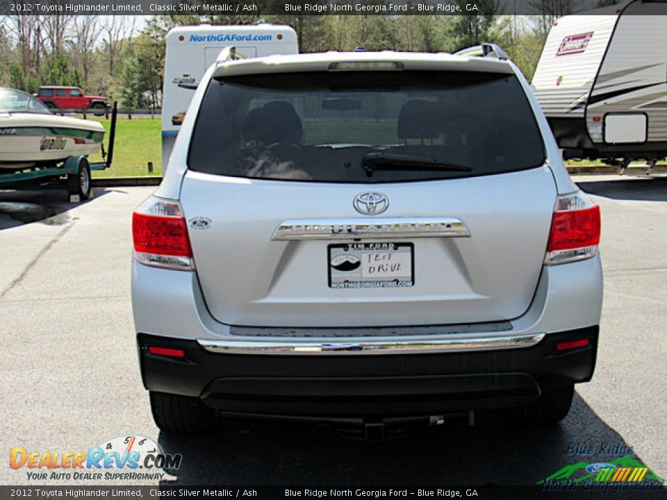 2012 Toyota Highlander Limited Classic Silver Metallic / Ash Photo #4