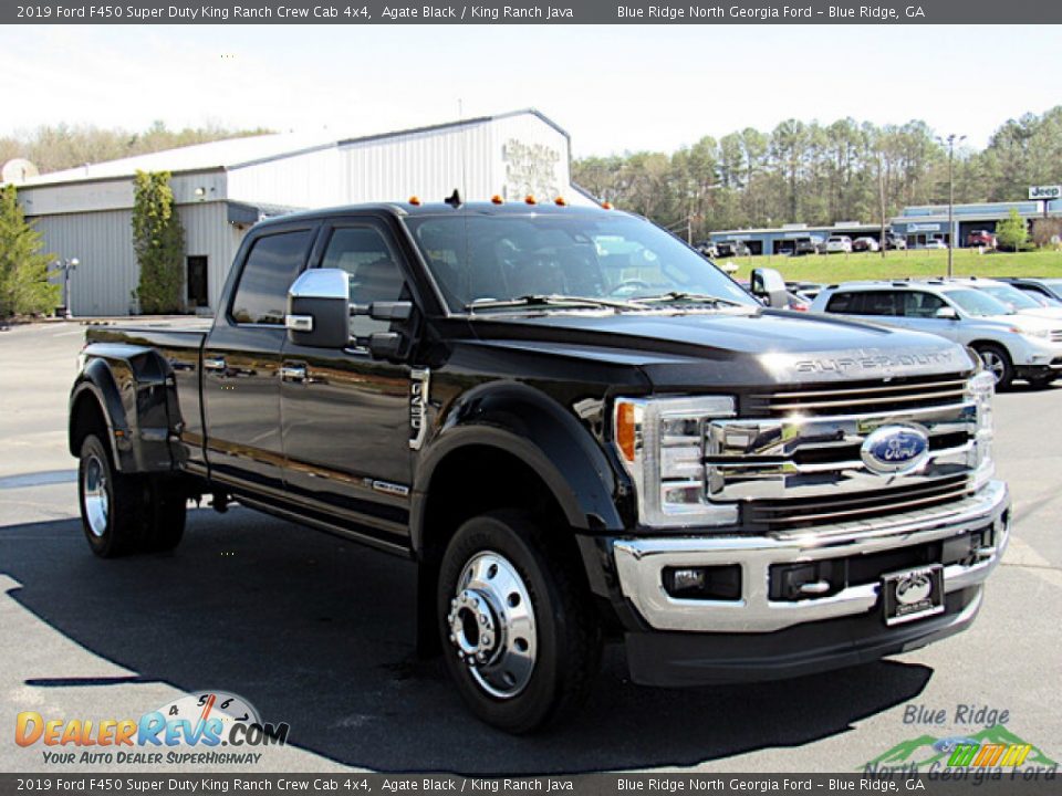 2019 Ford F450 Super Duty King Ranch Crew Cab 4x4 Agate Black / King Ranch Java Photo #7