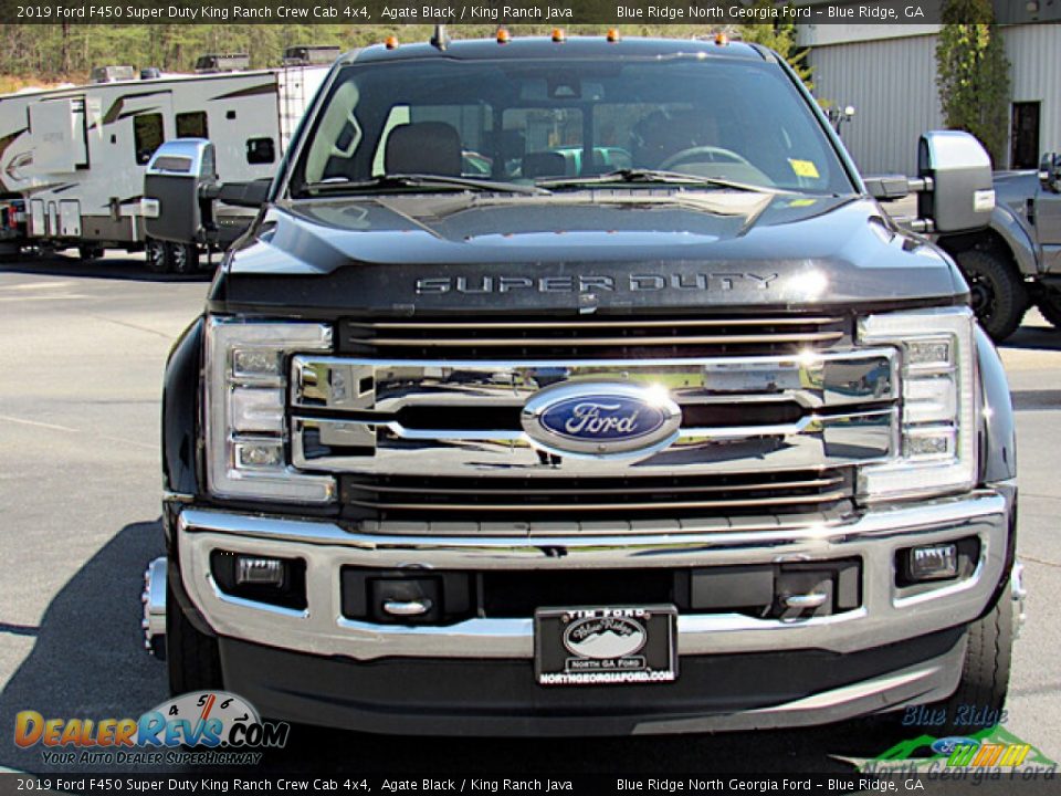 2019 Ford F450 Super Duty King Ranch Crew Cab 4x4 Agate Black / King Ranch Java Photo #8