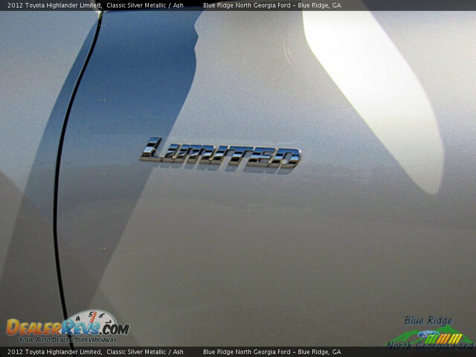 2012 Toyota Highlander Limited Classic Silver Metallic / Ash Photo #28