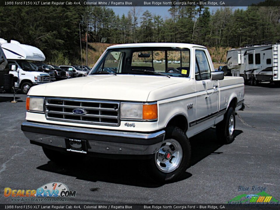 Colonial White 1988 Ford F150 XLT Lariat Regular Cab 4x4 Photo #1