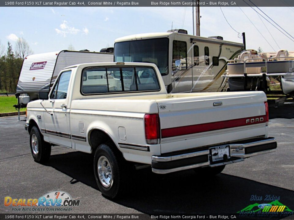 Colonial White 1988 Ford F150 XLT Lariat Regular Cab 4x4 Photo #3
