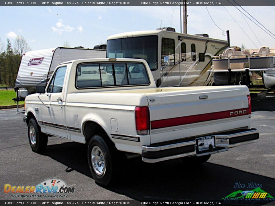 Colonial White 1988 Ford F150 XLT Lariat Regular Cab 4x4 Photo #3
