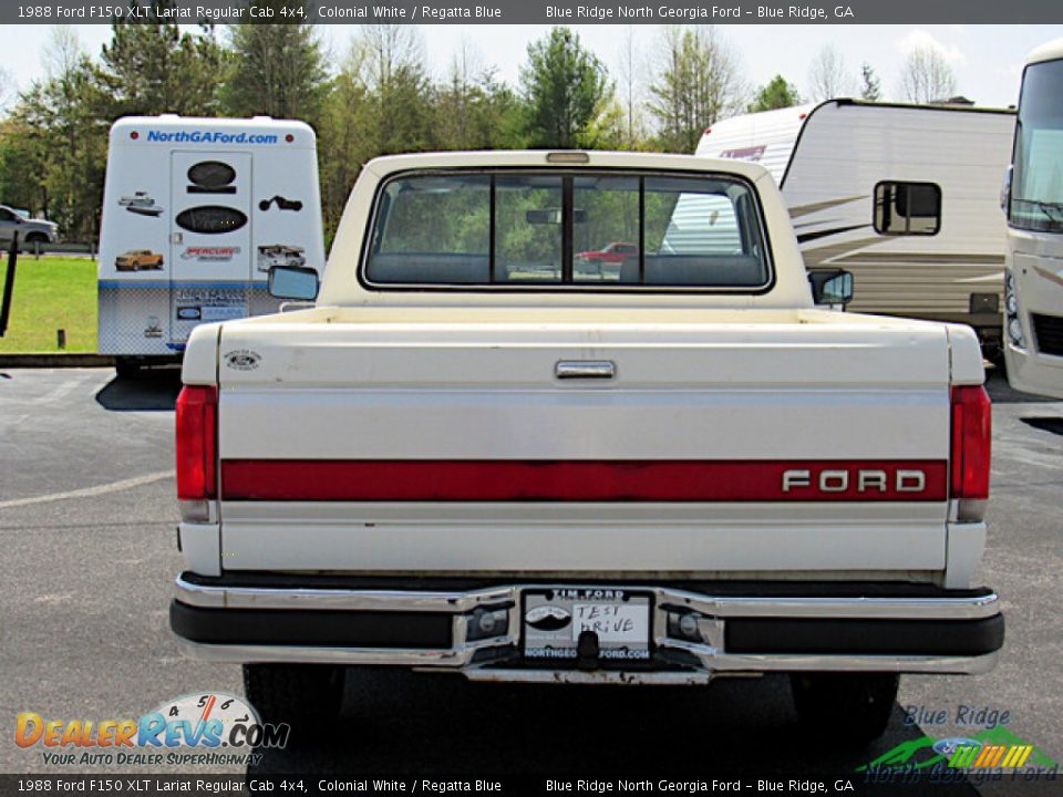 Colonial White 1988 Ford F150 XLT Lariat Regular Cab 4x4 Photo #4