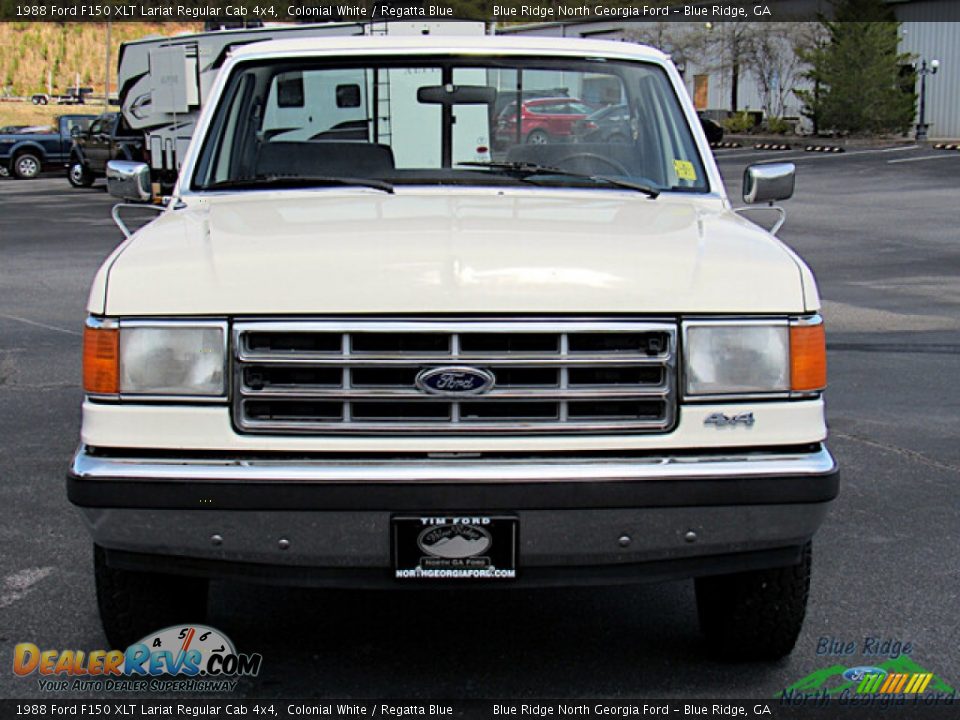 Colonial White 1988 Ford F150 XLT Lariat Regular Cab 4x4 Photo #8