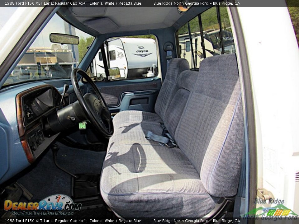 Regatta Blue Interior - 1988 Ford F150 XLT Lariat Regular Cab 4x4 Photo #10