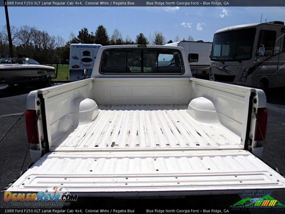 1988 Ford F150 XLT Lariat Regular Cab 4x4 Colonial White / Regatta Blue Photo #12