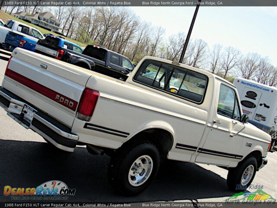 Colonial White 1988 Ford F150 XLT Lariat Regular Cab 4x4 Photo #23