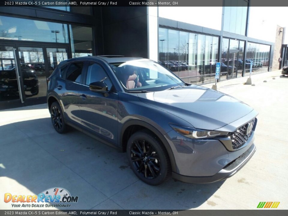 2023 Mazda CX-5 S Carbon Edition AWD Polymetal Gray / Red Photo #1