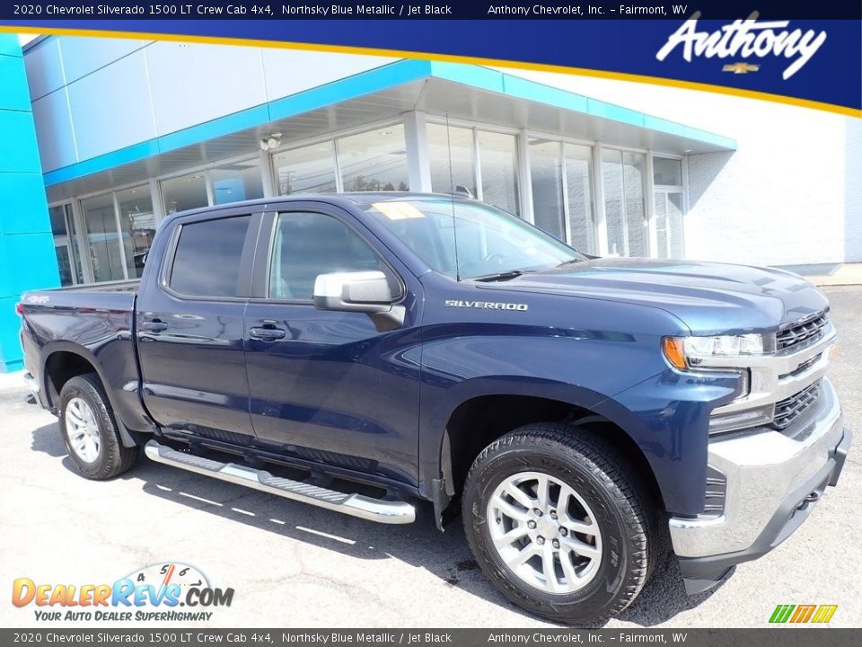 2020 Chevrolet Silverado 1500 LT Crew Cab 4x4 Northsky Blue Metallic / Jet Black Photo #1