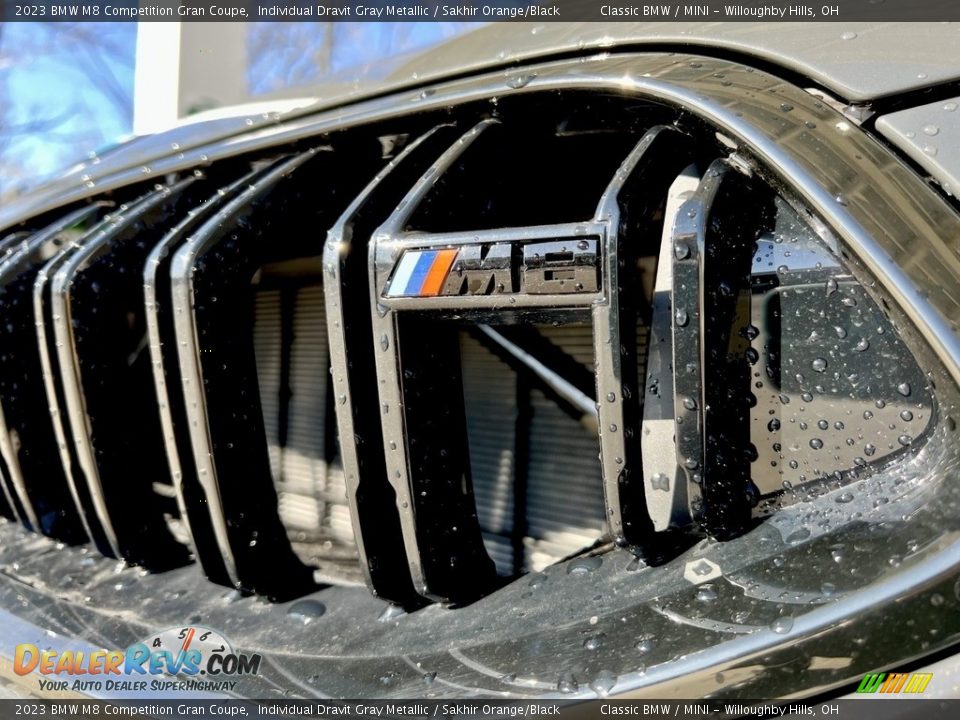 2023 BMW M8 Competition Gran Coupe Individual Dravit Gray Metallic / Sakhir Orange/Black Photo #2