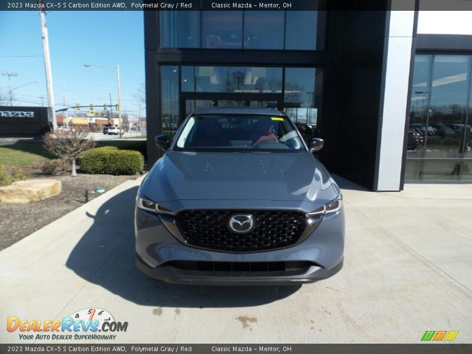 2023 Mazda CX-5 S Carbon Edition AWD Polymetal Gray / Red Photo #2
