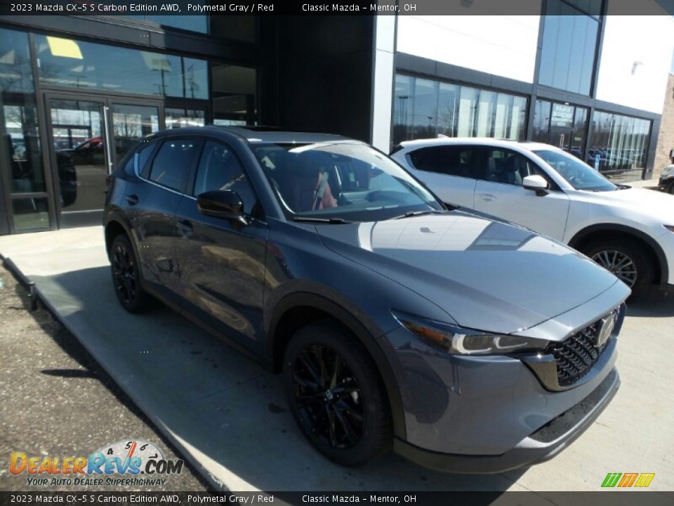2023 Mazda CX-5 S Carbon Edition AWD Polymetal Gray / Red Photo #1