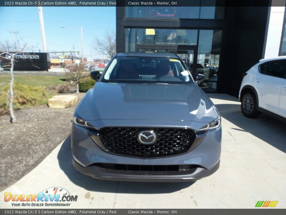 2023 Mazda CX-5 S Carbon Edition AWD Polymetal Gray / Red Photo #2