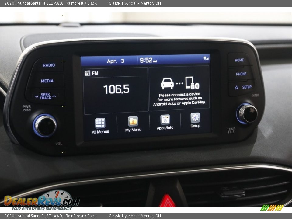 2020 Hyundai Santa Fe SEL AWD Rainforest / Black Photo #10