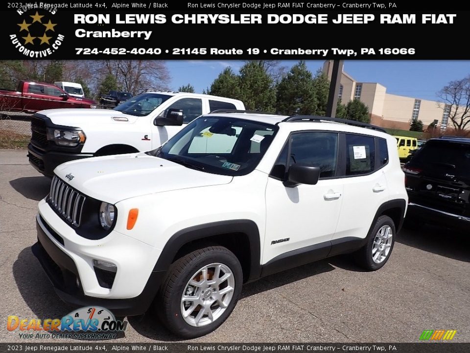 2023 Jeep Renegade Latitude 4x4 Alpine White / Black Photo #1