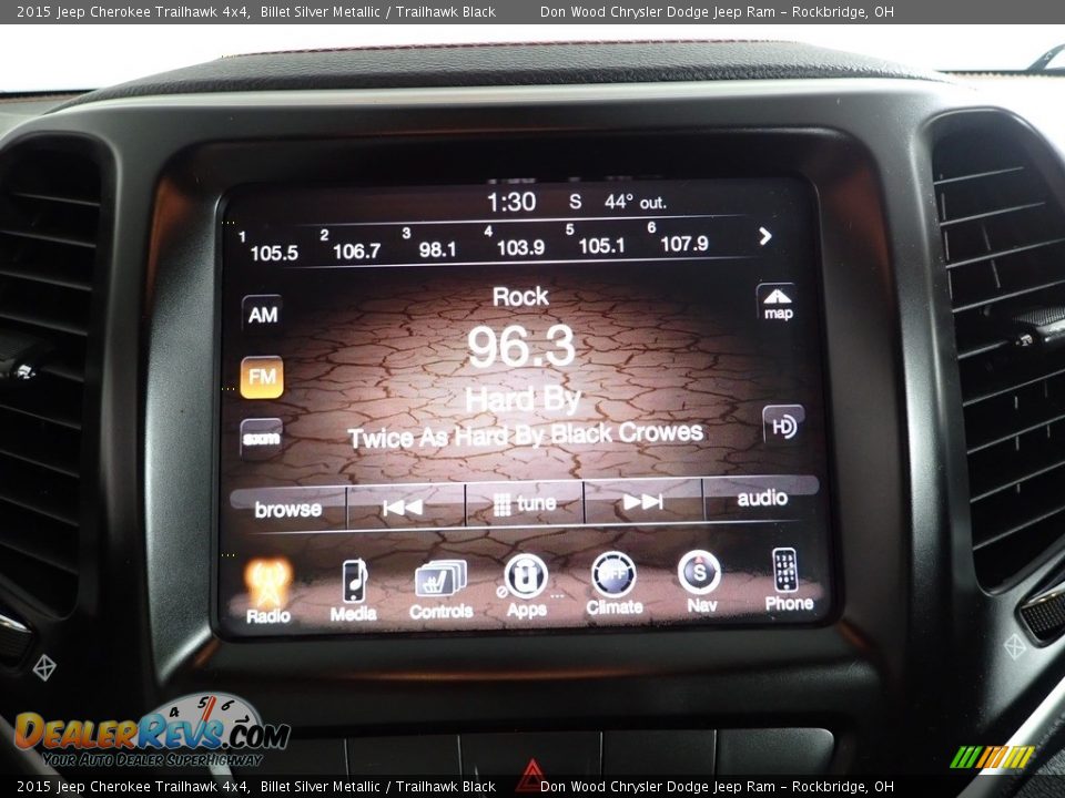 2015 Jeep Cherokee Trailhawk 4x4 Billet Silver Metallic / Trailhawk Black Photo #2