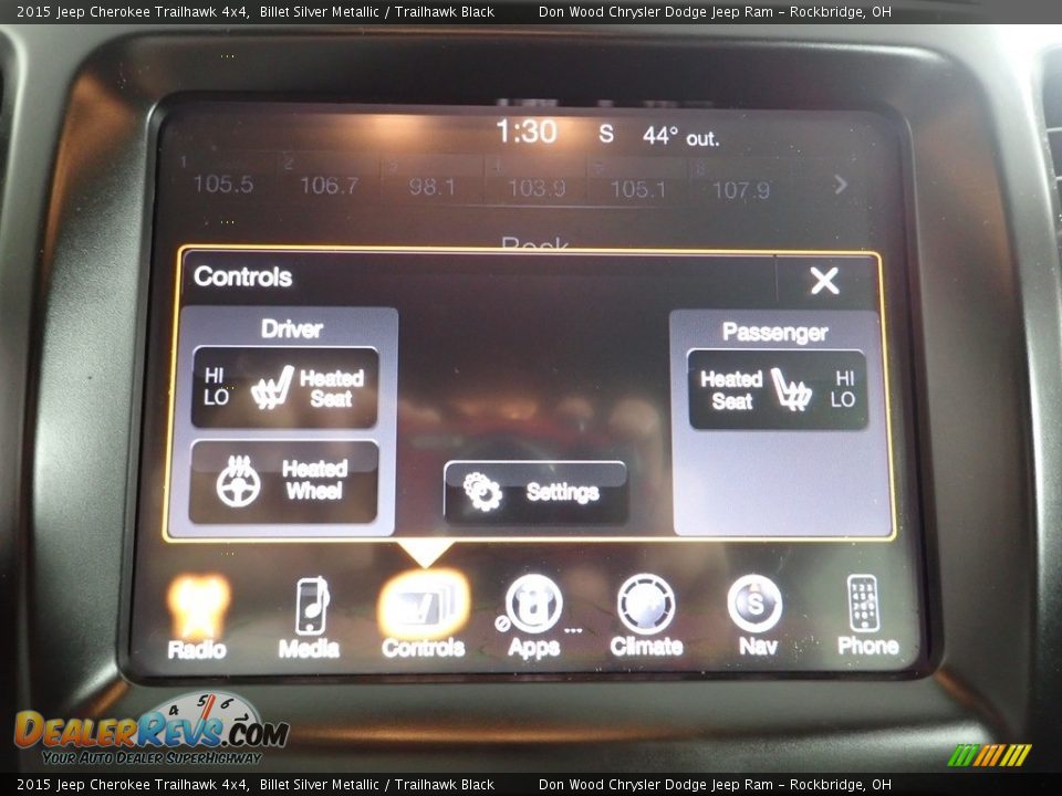 2015 Jeep Cherokee Trailhawk 4x4 Billet Silver Metallic / Trailhawk Black Photo #3