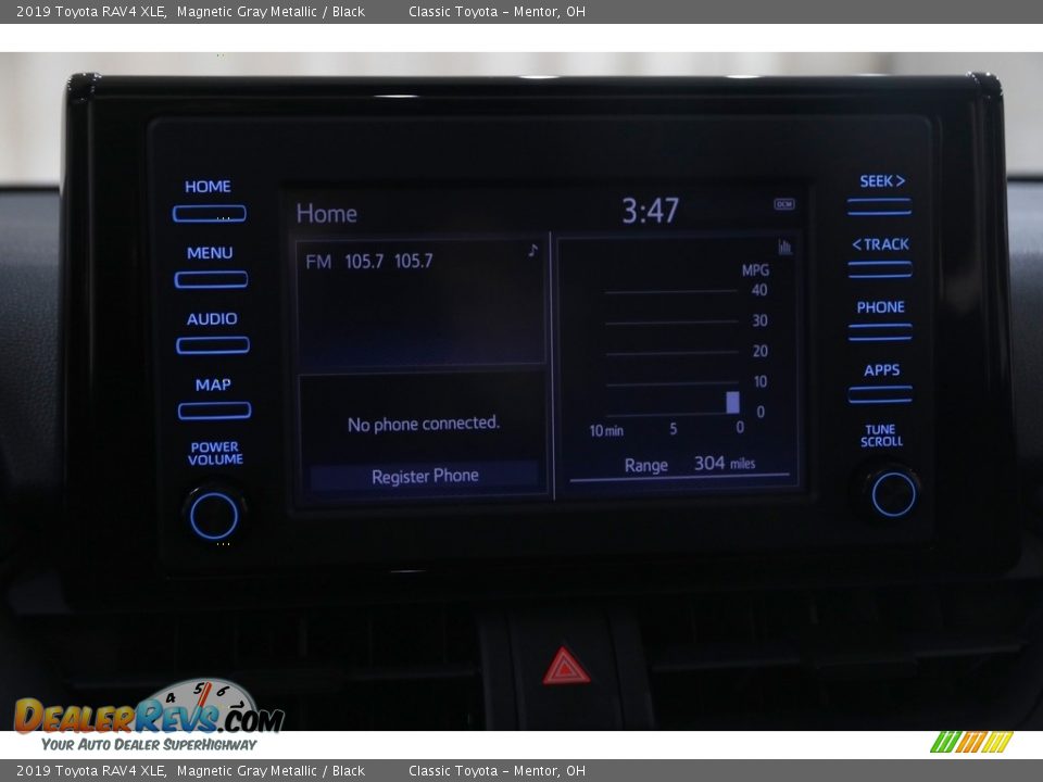 2019 Toyota RAV4 XLE Magnetic Gray Metallic / Black Photo #10