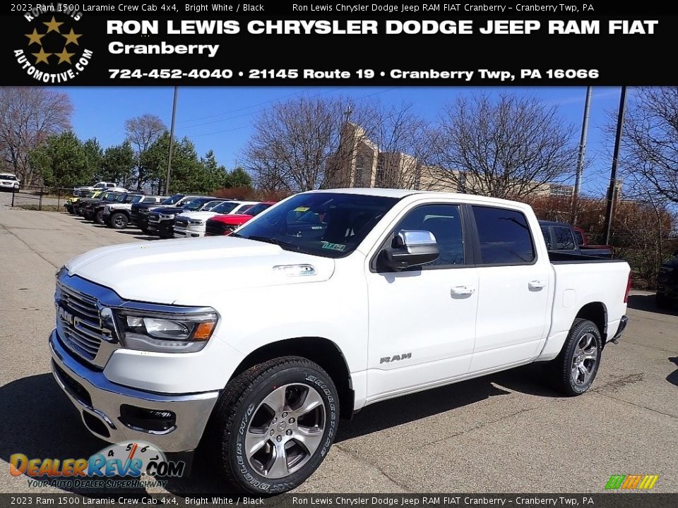 2023 Ram 1500 Laramie Crew Cab 4x4 Bright White / Black Photo #1