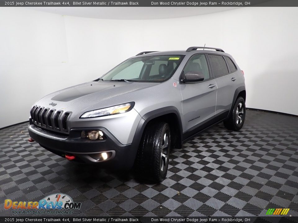 2015 Jeep Cherokee Trailhawk 4x4 Billet Silver Metallic / Trailhawk Black Photo #6