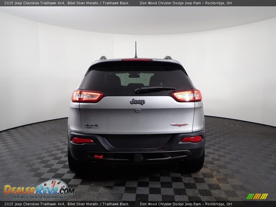 2015 Jeep Cherokee Trailhawk 4x4 Billet Silver Metallic / Trailhawk Black Photo #8