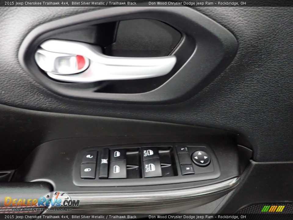 2015 Jeep Cherokee Trailhawk 4x4 Billet Silver Metallic / Trailhawk Black Photo #13