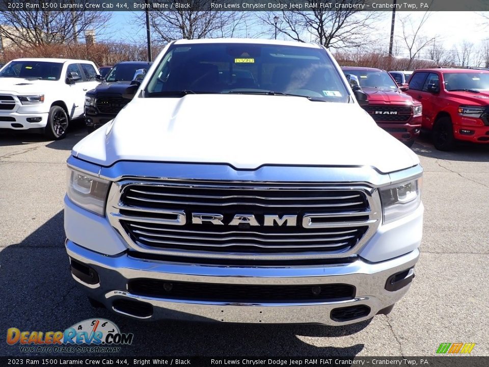 2023 Ram 1500 Laramie Crew Cab 4x4 Bright White / Black Photo #8